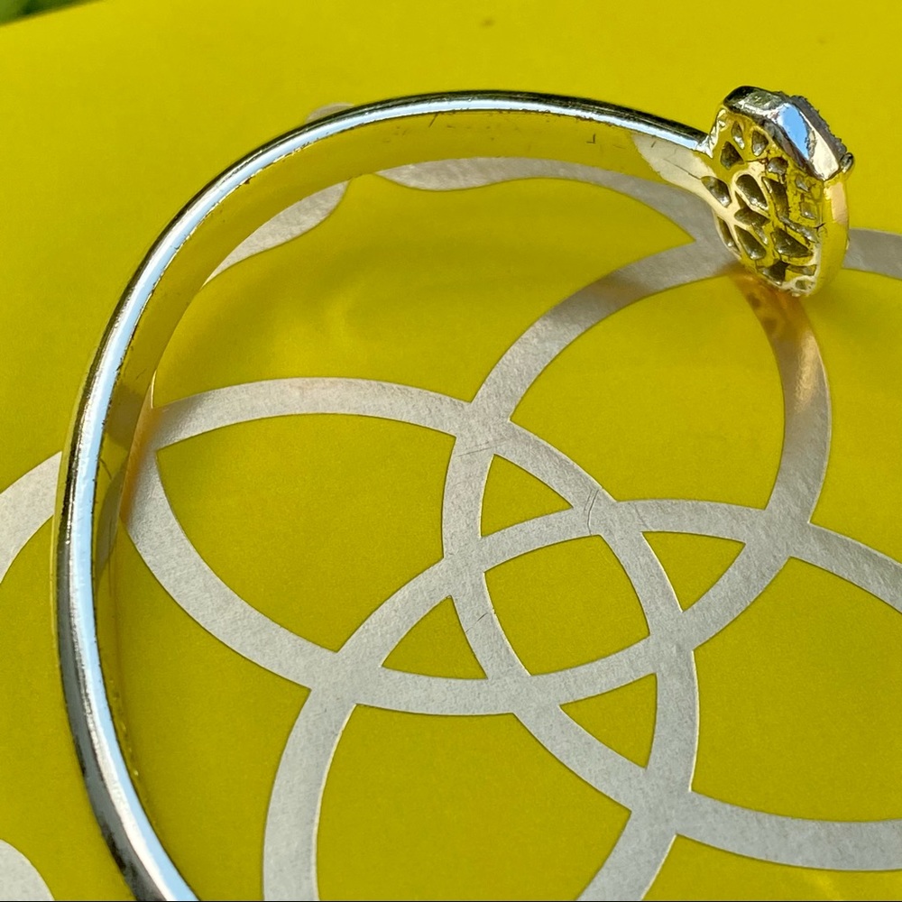 Kendra Scott Gold Elton Platinum Drusy - Picture 7 of 12